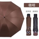 彩邊黑膠摺疊雨傘