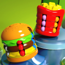 漢堡薯條魔豆魔方指尖陀螺減壓玩具