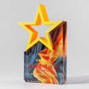 Colorful Five-Star Crystal Trophy