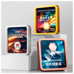 Square Metal Crystal Trophy