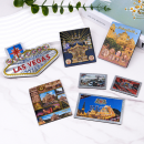 Customized aluminum foil scenic refrigerator magnets