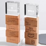 Glory Born Solid Wood Crystal Commemorative Trophy