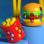 汉堡薯条魔豆魔方指尖陀螺减压玩具