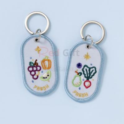 訂製異形刺繡鎖匙扣掛件