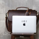 復古真皮公事電腦包