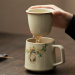 陶瓷可过滤泡茶杯