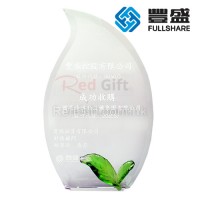 綠葉水晶獎座-豐盛控股有限公司