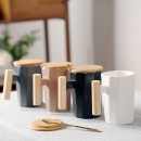 Wooden Handle Ceramic Mug