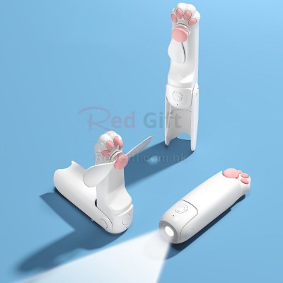 Cat's Paw Mini Fan and Flashlight 2-in-1