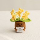 Knitted flower plant pot