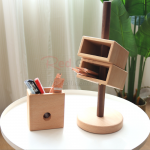 Wooden Pen Holder Storage Tube