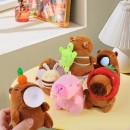 卡皮巴拉毛絨玩偶鑰匙扣