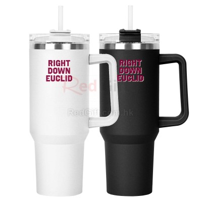 30OZ Double-layer Vacuum Stainless Steel Coffee Cup with PP Straw