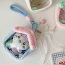 Plush small house transparent doll bag storage bag Plush small house transparent doll bag storage bag