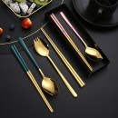 2-In-1 Spoon, Fork And Chopsticks Tableware