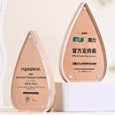 Creative Round Square Solid Wood Metal Crystal Trophy