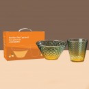 Luxury Glass Bowl + Cup Set Luxury Glass Bowl + Cup Set