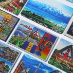 Customized aluminum foil scenic refrigerator magnets