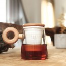 木手柄創意泡茶玻璃杯