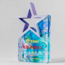 Colorful Five-Star Crystal Trophy