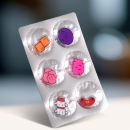 Custom aluminum-sealed acrylic shaker pills