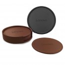 Franklin Leather Coaster Set of 6