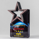 Colorful Five-Star Crystal Trophy