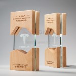 木製水晶獎座