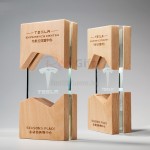 Wooden Crystal Trophy