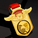 Badminton Hollow Rotating Medal