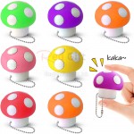 Mushroom Stress Relief Button Keychain Pendant