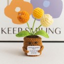 Knitted flower plant pot