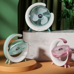 炫彩小夜燈桌面風扇