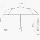 Eggshell Handle Fully Automatic Folding Umbrella