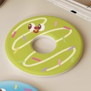 甜甜圈圓形矽藻泥杯墊