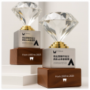 鑽石水晶實木獎座 鑽石水晶實木獎座