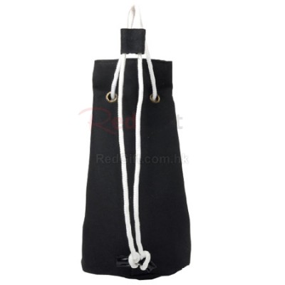 Cylindrical drawstring bag