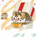 熊猫小狗動物積木玩具禮盒