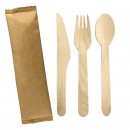 2pcs Wooden Cutlery Set