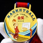 Basketball Metal Medal