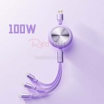 超薄三合一伸縮充電線