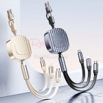 140W 2-in-1-to-3 Retractable Fast Charging Data Cable