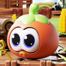 Eye-popping vegetable squeeze stress-relief toy