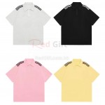 Striped Zippered Polo Shirt