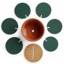 6-Piece Green Coaster Set