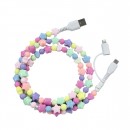Five pointed star bead data cable