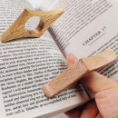 One Hand Reading Wooden Thumb Bookmark