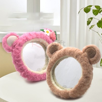 毛絨台式化妝鏡 毛絨台式化妝鏡