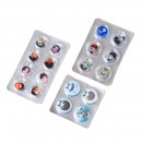 Custom aluminum-sealed acrylic shaker pills