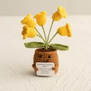 Knitted flower plant pot